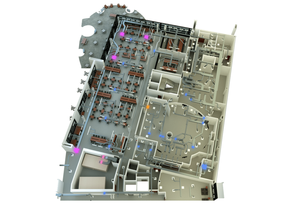 3D HVAC Floor Plan