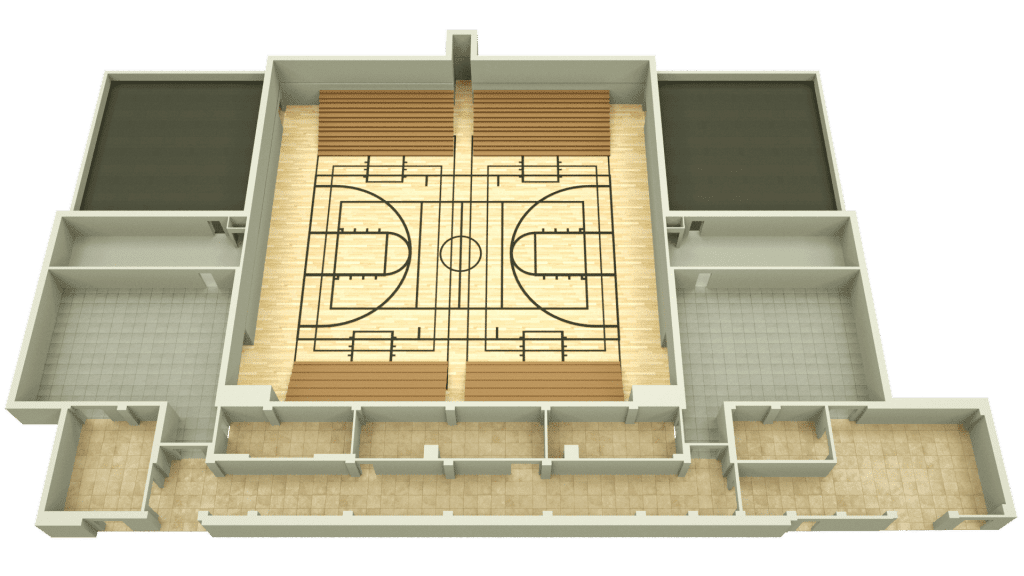 3D Floor plan with flooring details