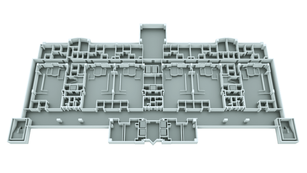 3D floor plan Template 1 bronze