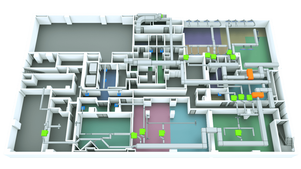 3D floor plan Template 2 gold