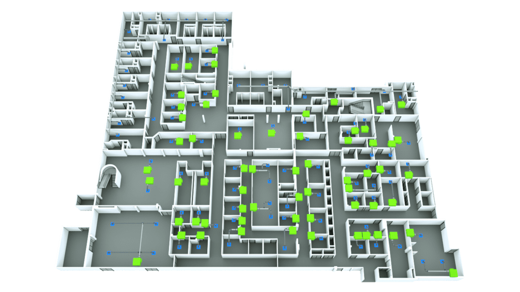 3D floor plan Template 2 silver