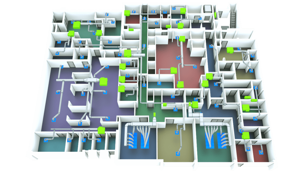 3D Rendered floor plan, Template 2-Gold